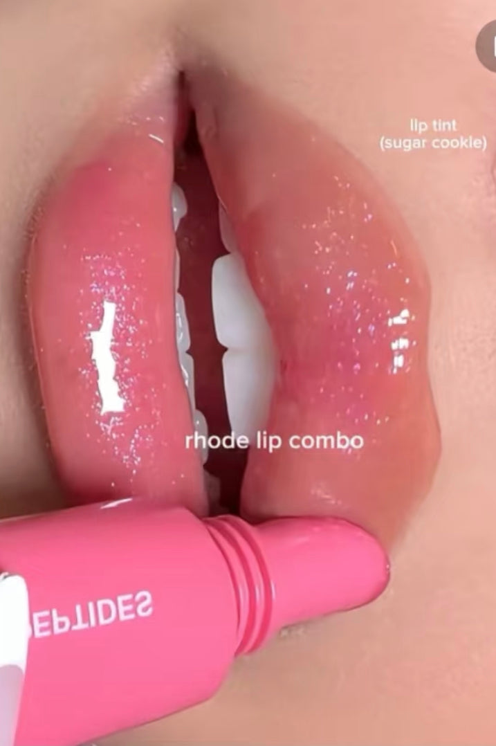 【 現貨 】【 限量 】Rhode 敏感修護保濕染唇蜜 Lipgloss - 微閃桃花粉色 Sugar cookie 🍪