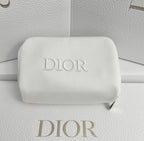 【 現貨 】迪奧限量米色銀邊方型化妝袋 Make up Bag