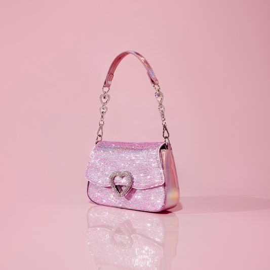 【 現貨 】Barbie 限量Y2K粉紅色閃石手袋 Handbag