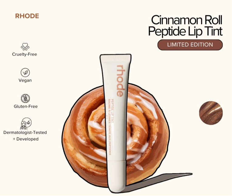 【 現貨 】【 限量 】Rhode 敏感修護保濕染唇蜜 Lipgloss - 微閃肉桂咖啡奶茶色 Cinnamon roll 🥮