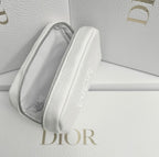 【 現貨 】迪奧限量米色銀邊方型化妝袋 Make up Bag