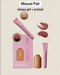 【 訂購 】Rhode 限量假日胭脂膏唇蜜套裝 sleepy girl + pretzel （帶閃） 粉紅色  - Cream Blush Lip set