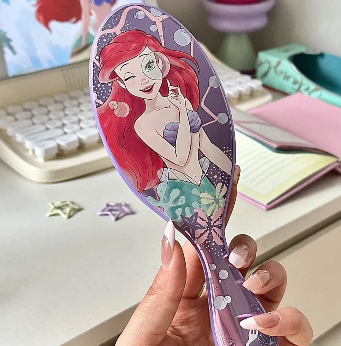 【 現貨 】迪士尼美人魚公主限量乾濕兩用鬆軟梳 Little Mermaid Ariel Princess Comb Hair Brush