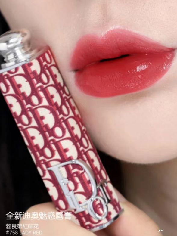 【 現貨 】迪奧限量紅白色刺繡唇膏殼 Lipstick Case