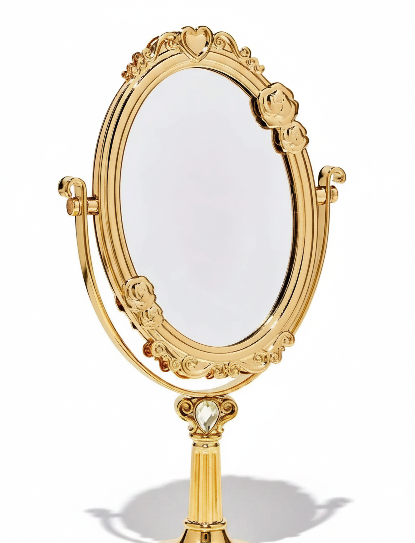【 現貨 】迪士尼限量Belle美女與野獸貝兒金色鏡 Mirror