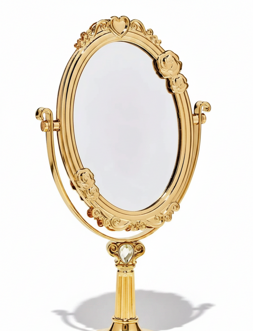 【 現貨 】迪士尼限量Belle美女與野獸貝兒金色鏡 Mirror