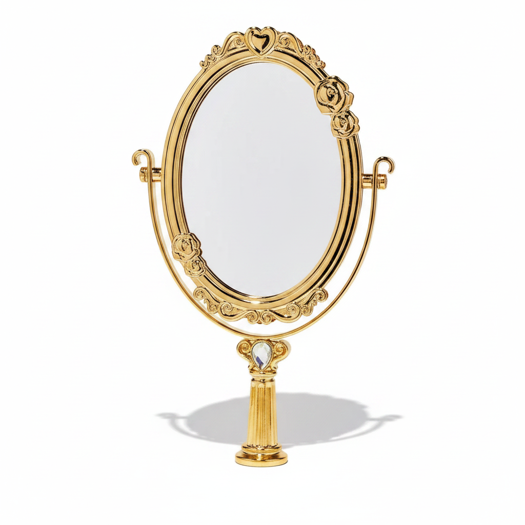 【 現貨 】迪士尼限量Belle美女與野獸貝兒金色鏡 Mirror