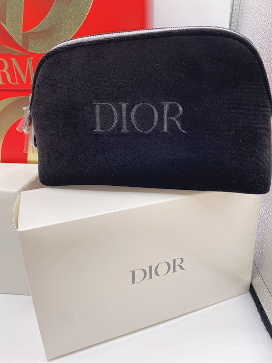 【 現貨 】Dior 限量絲絨寶藍色化妝包 Makeup Bag Limited Edition