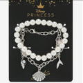 【 現貨 】迪士尼美人魚 Ariel Little Mermaid 珍珠手鏈兩條裝 Bracelet