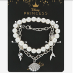 【 現貨 】迪士尼美人魚 Ariel Little Mermaid 珍珠手鏈兩條裝 Bracelet