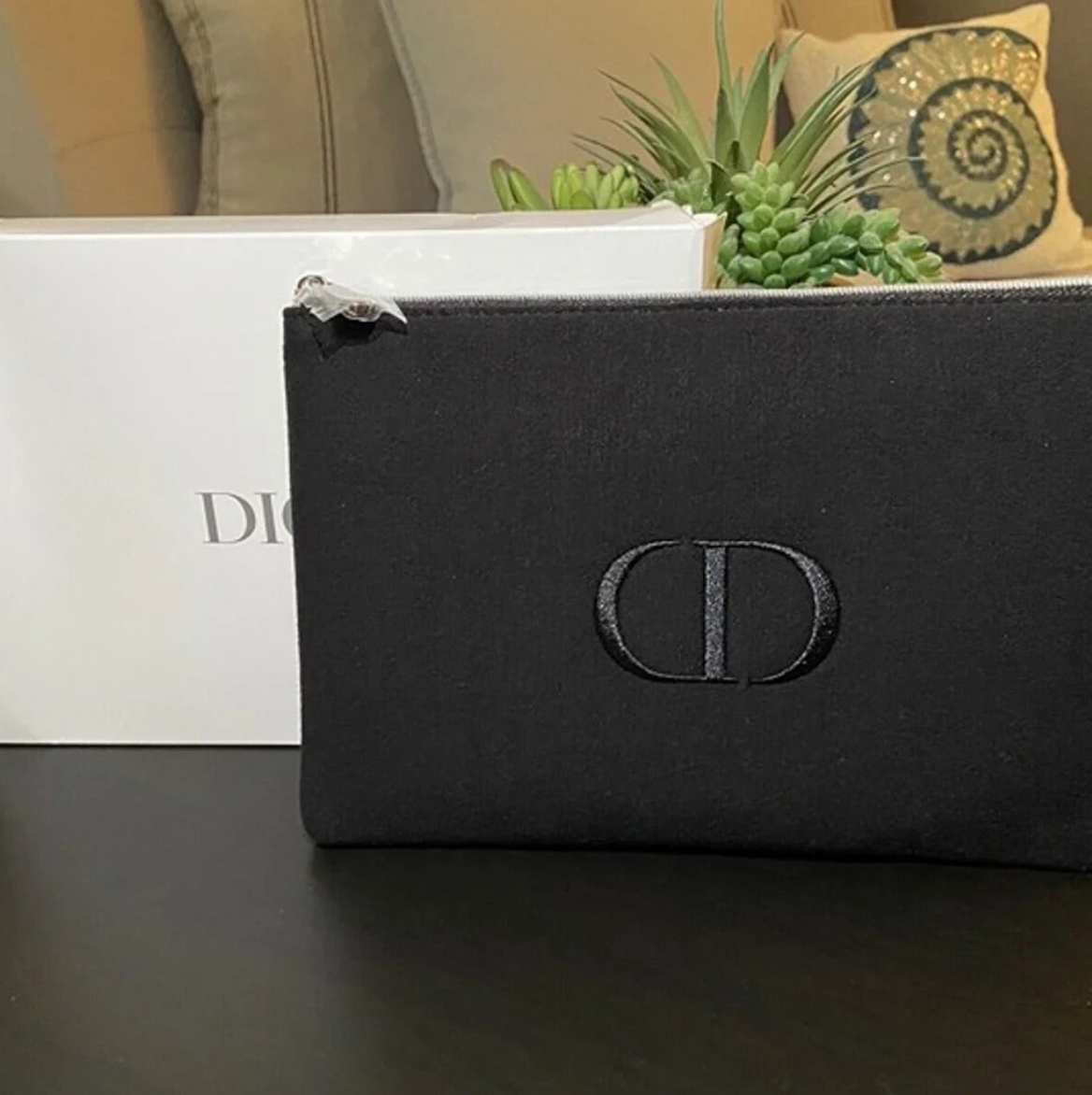 【 現貨 】迪奧限量寶藍色布面長方化妝包 Makeup Bag Limited Edition