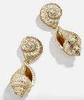 【 現貨 】迪士尼限量閃鑽貝殼耳環 Ariel Little Mermaid Shell Bling Bling Earrings (Copy)