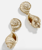 【 現貨 】迪士尼限量閃鑽貝殼耳環 Ariel Little Mermaid Shell Bling Bling Earrings