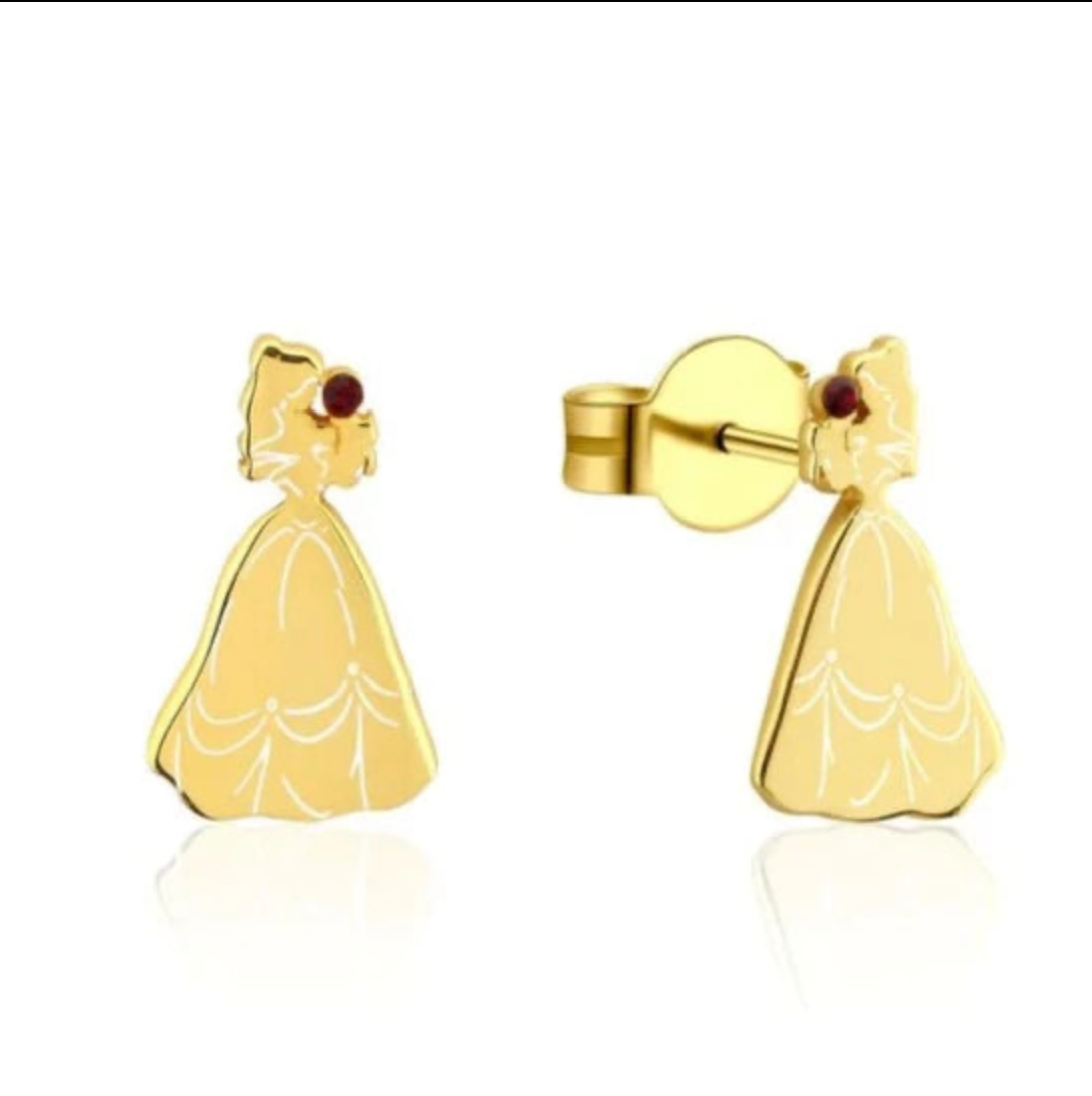 【 現貨 】迪士尼限量Belle美女與野獸貝兒耳環 （金色）Earrings