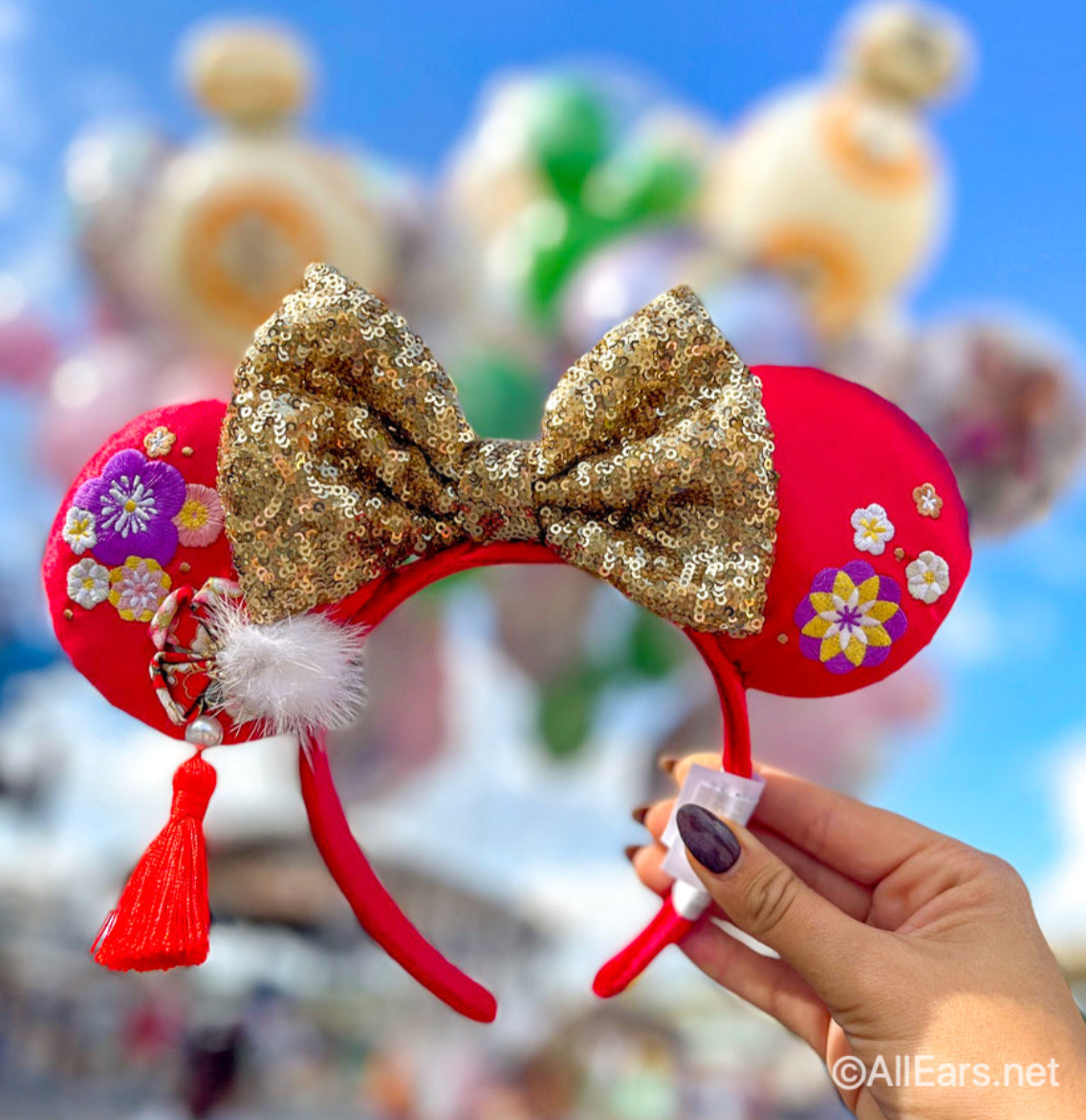 【 現貨 】迪士尼限量花木蘭 Mulan 櫻花耳仔頭箍 Mickey Ears