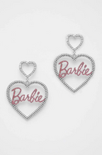 【 現貨 】芭比限量Y2K粉紅色心心閃石耳環 Pink Heart Earrings