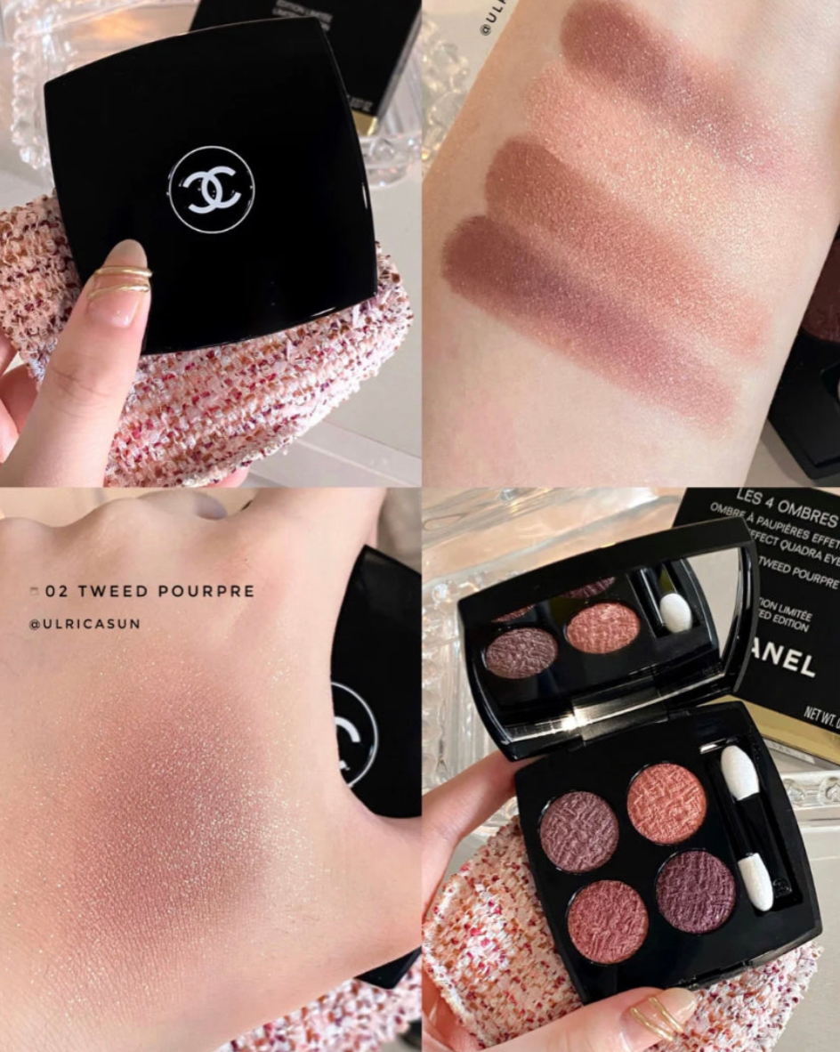 【 現貨 】 香奈兒 限量編織4色眼影 Tweed eyeshadow - 02紫雲