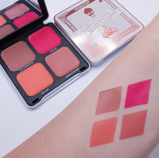 【 現貨 】Mad Love 限量小丑 & 小丑女4色胭脂盤 Cream Blush Quad