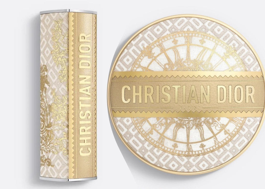 【 現貨 】迪奧聖誕限定 限量舞會系列 - 金殼 - 唇膏殼 ＋ 粉底殼套裝 Set