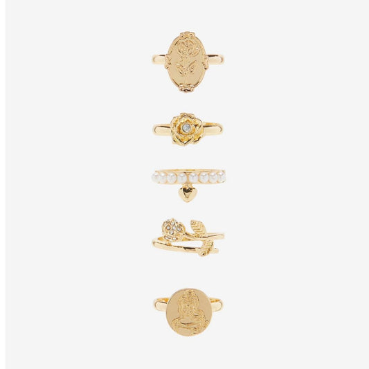 【 現貨 】Disney 迪士尼美女與野獸貝兒戒指套裝 Beauty and The Beast Belle ring set