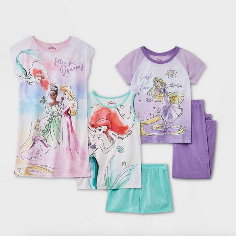 【 現貨 】Disney 迪士尼公主小朋友睡衣套裝 （一套五件) Kids Pajama