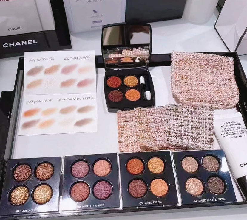 NEW CHANEL TWEED EYESHADOW PALETTE COLLECTION SWATCHES & FIRST
